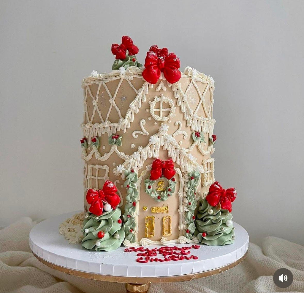 Gingerbread house cake